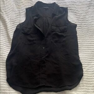 Who What Wear Black Sleeveless Blouse